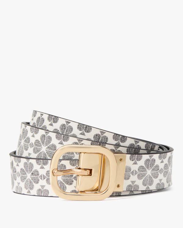 Kate Spade Textured Spade Flower Reversible Belt