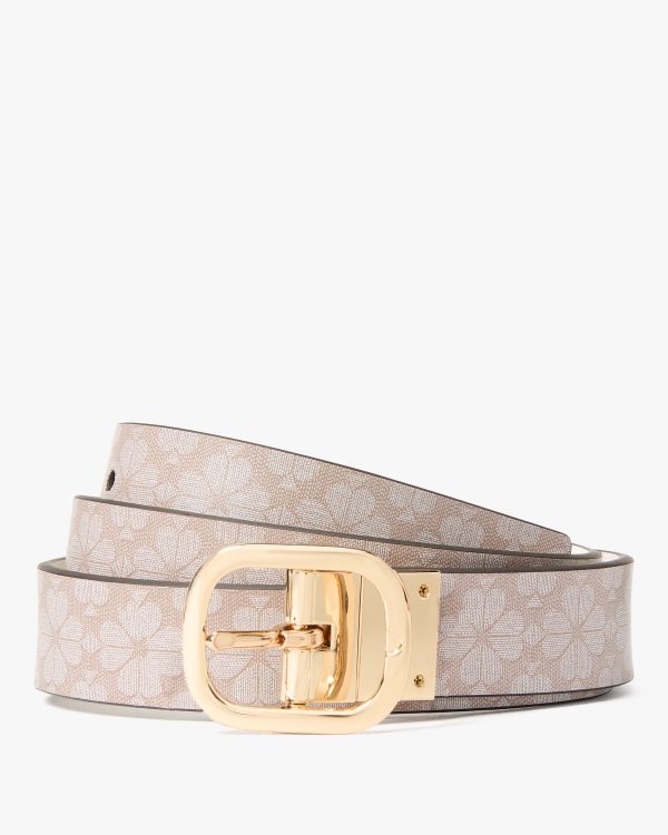 Kate Spade Textured Spade Flower Reversible Belt