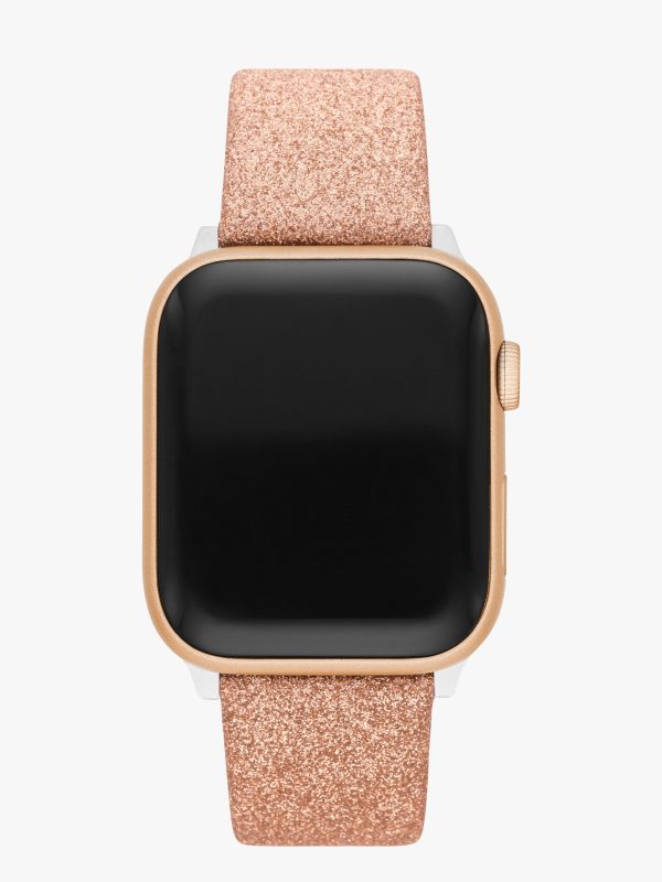 Kate Spade Rose Gold Glitter Leather 38/40mm Band For Apple Watch®