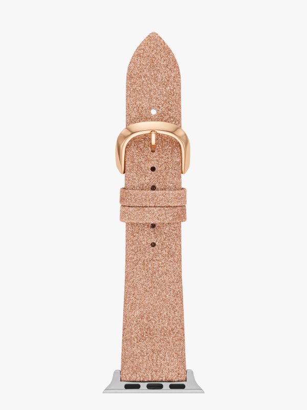 Kate Spade Rose Gold Glitter Leather 38/40mm Band For Apple Watch®