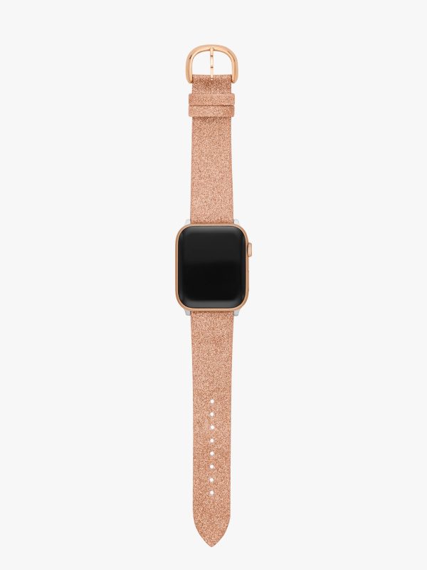 Kate Spade Rose Gold Glitter Leather 38/40mm Band For Apple Watch®