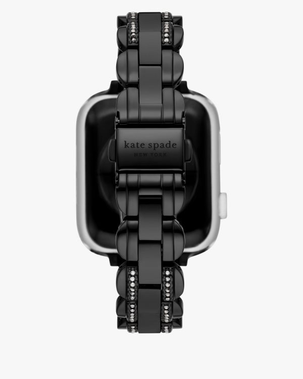 Kate Spade Black Stainless Steel 38-45mm Band For Apple Watch®