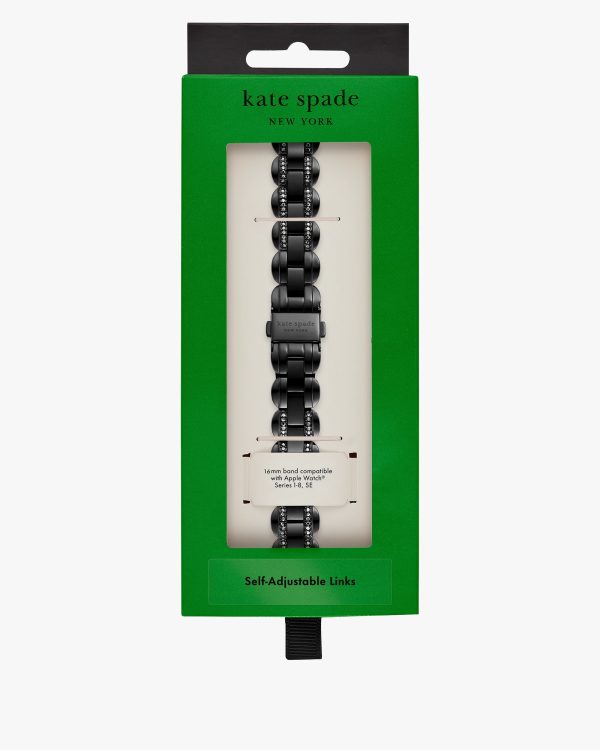 Kate Spade Black Stainless Steel 38-45mm Band For Apple Watch®