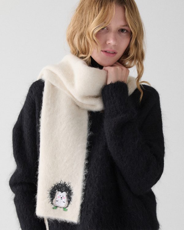 Kate Spade Hedgehog Patch Brushy Scarf
