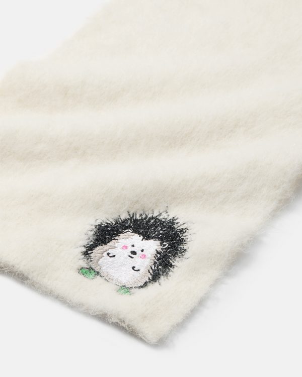 Kate Spade Hedgehog Patch Brushy Scarf