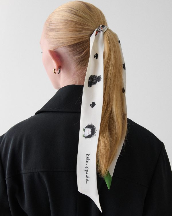 Kate Spade Critters Silk Skinny Scarf