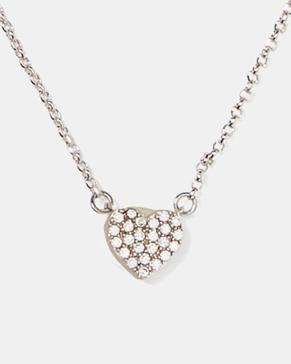 Kate Spade Yours Truly Pave Heart Mini Pendant Necklace