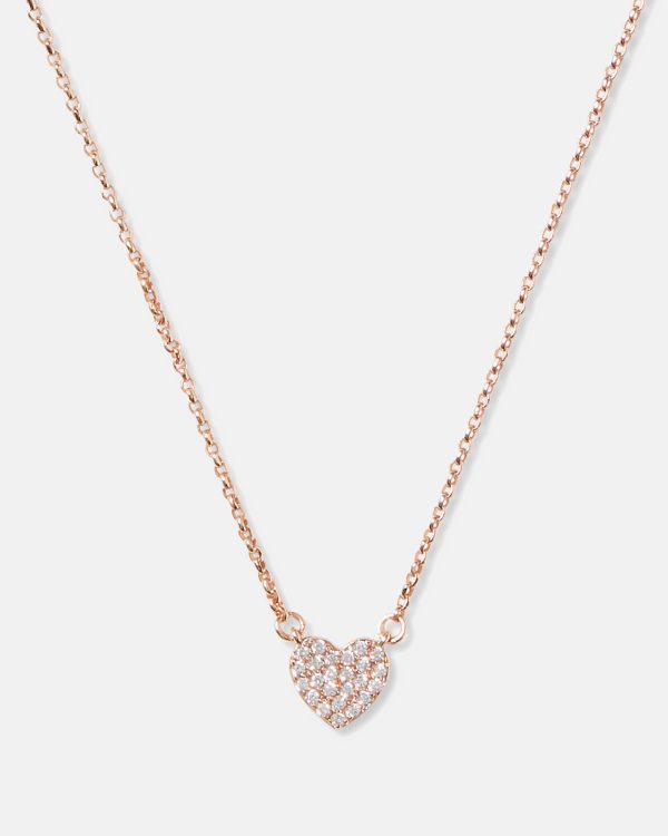 Kate Spade Yours Truly Pave Heart Mini Pendant Necklace