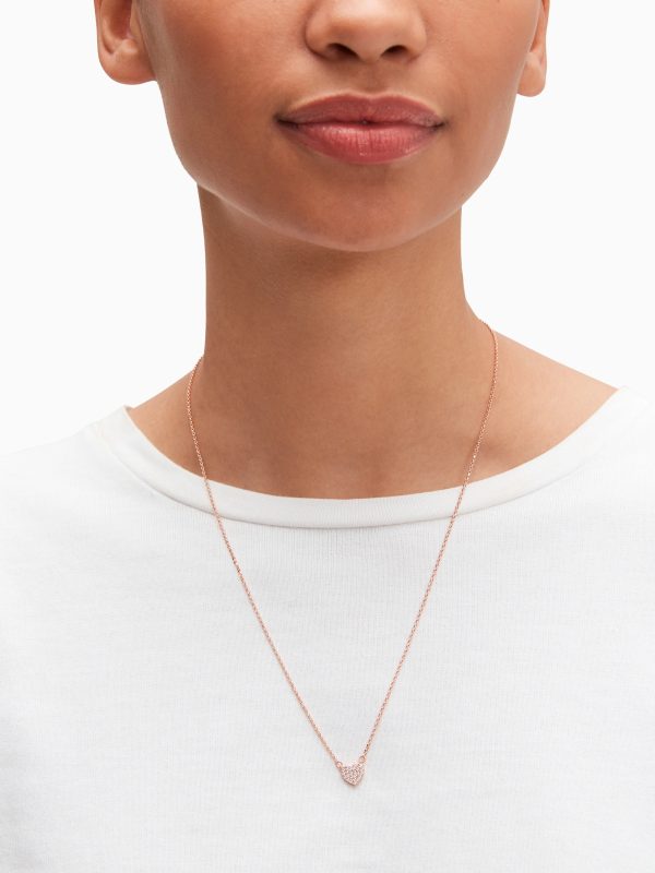 Kate Spade Yours Truly Pave Heart Mini Pendant Necklace