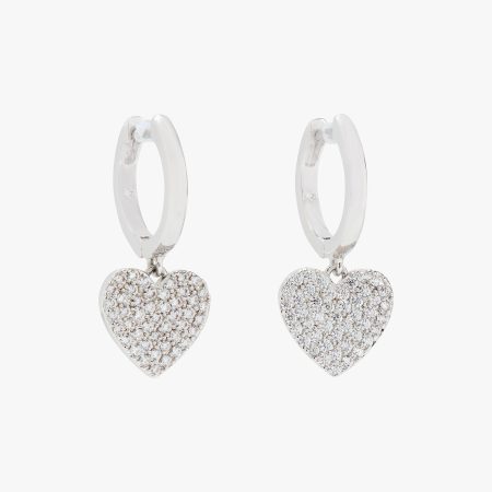 Kate Spade Yours Truly Pave Heart Drop Earrings