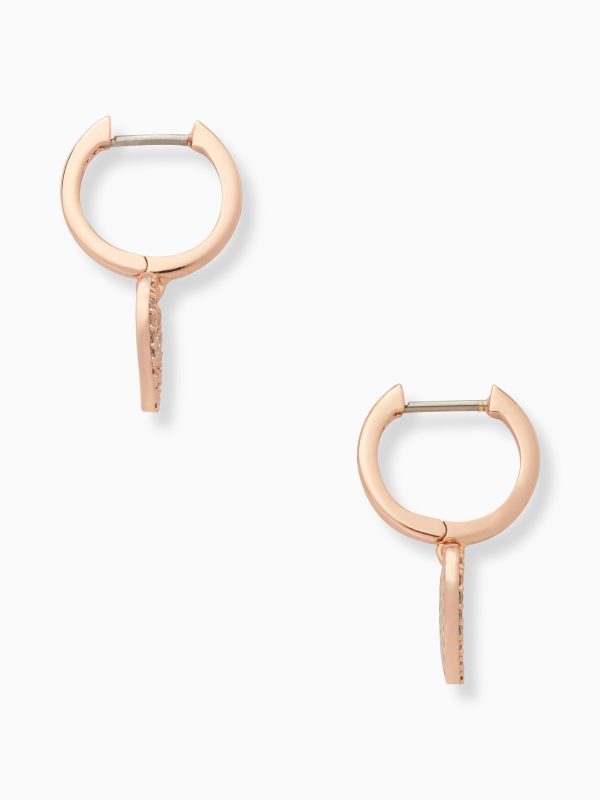 Kate Spade Yours Truly Pave Heart Drop Earrings