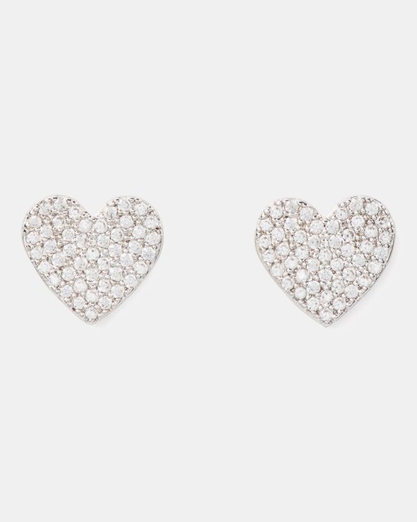 Kate Spade Yours Truly Pave Heart Studs