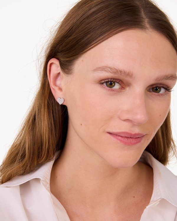 Kate Spade Yours Truly Pave Heart Studs