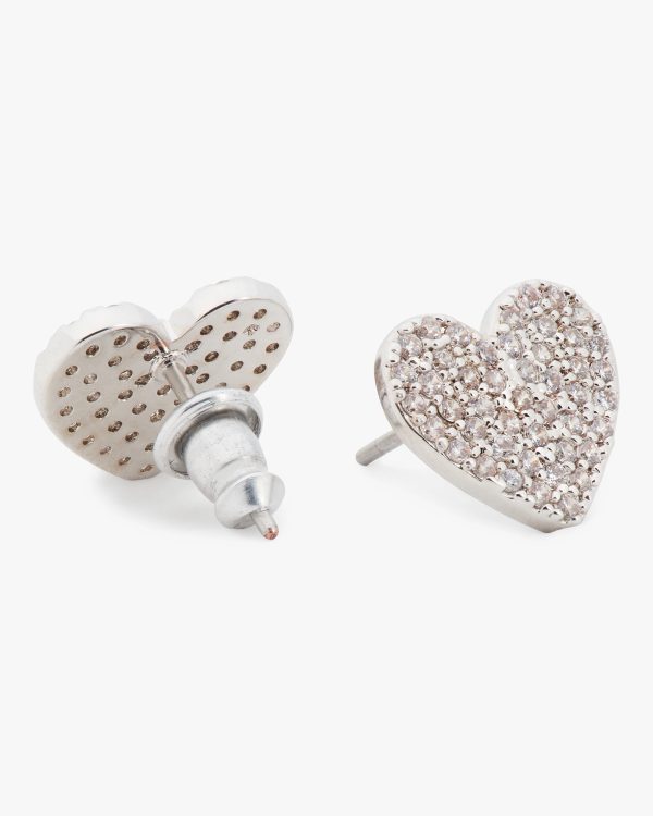 Kate Spade Yours Truly Pave Heart Studs