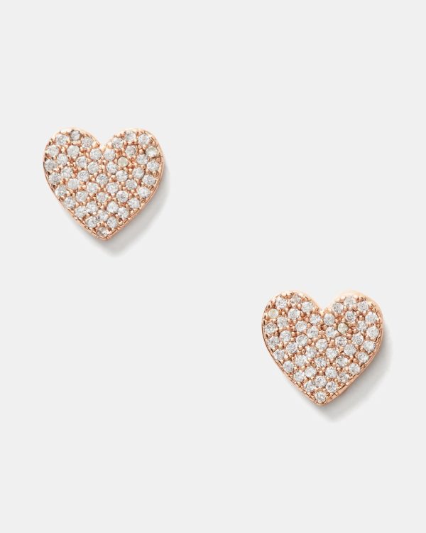 Kate Spade Yours Truly Pave Heart Studs