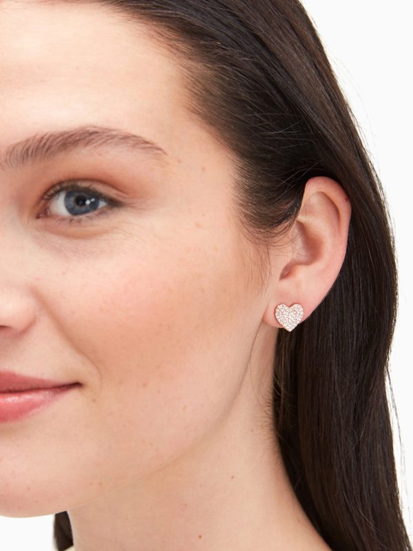 Kate Spade Yours Truly Pave Heart Studs