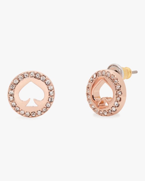 Kate Spade Spot The Spade Pave Halo Spade Studs