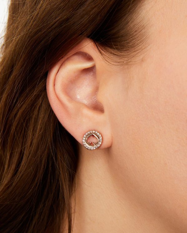 Kate Spade Spot The Spade Pave Halo Spade Studs