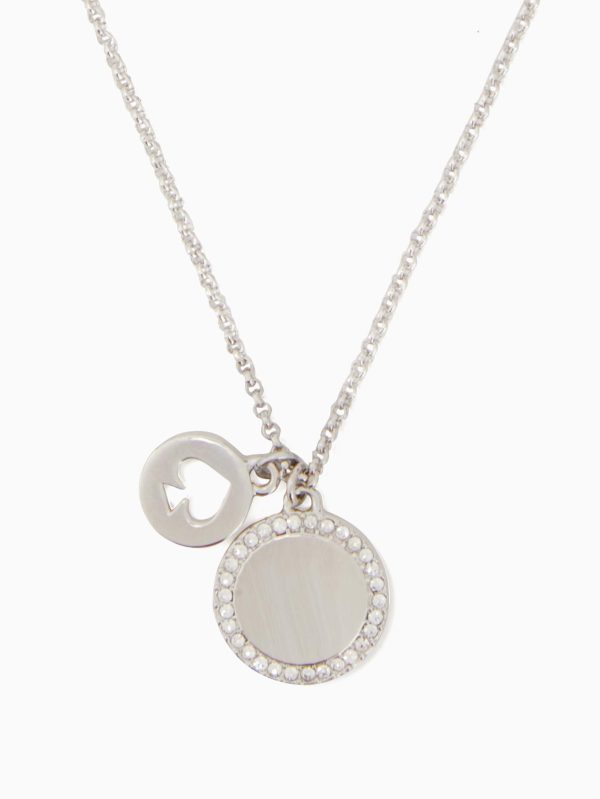 Kate Spade Spot The Spade Pave Charm Pendant Necklace