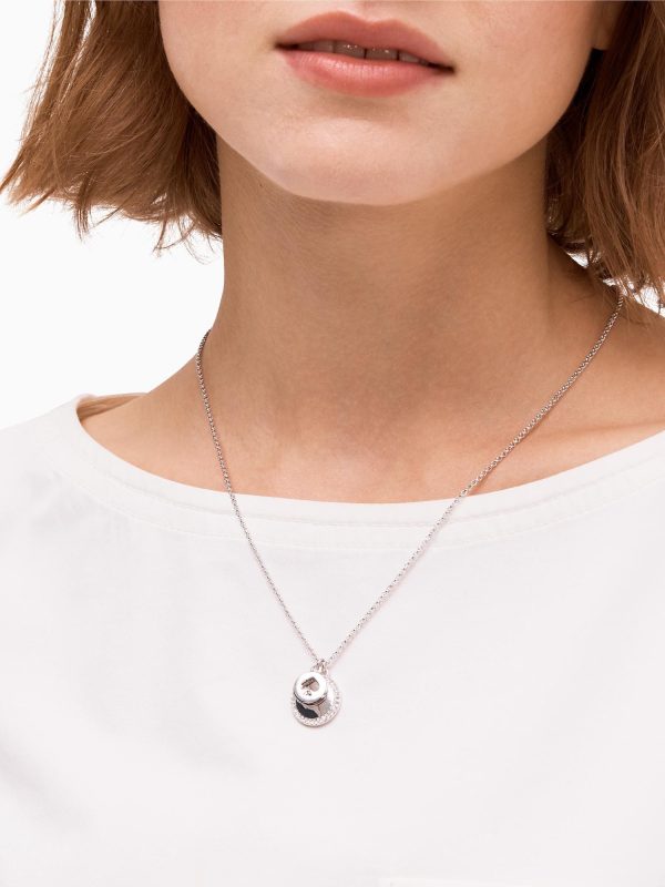 Kate Spade Spot The Spade Pave Charm Pendant Necklace