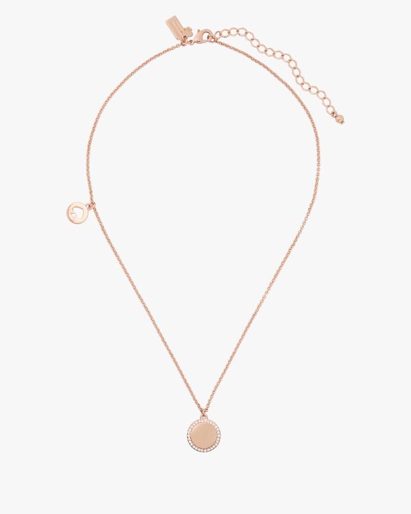 Kate Spade Spot The Spade Pave Charm Pendant Necklace