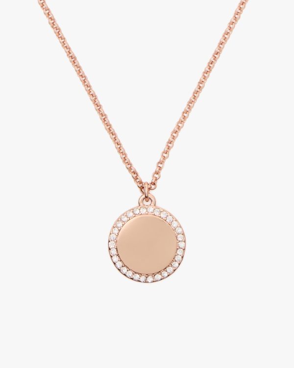 Kate Spade Spot The Spade Pave Charm Pendant Necklace