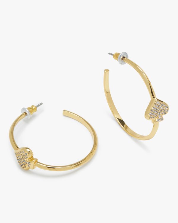 Kate Spade Everyday Spade Pave Hoops