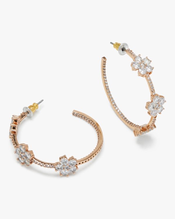 Kate Spade Gleaming Gardenia Flower Hoops