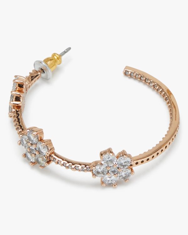 Kate Spade Gleaming Gardenia Flower Hoops
