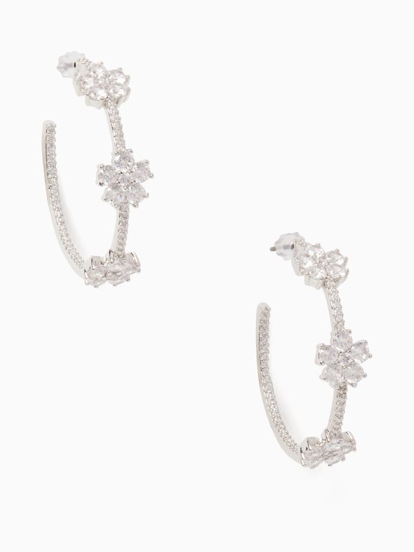 Kate Spade Gleaming Gardenia Flower Hoops