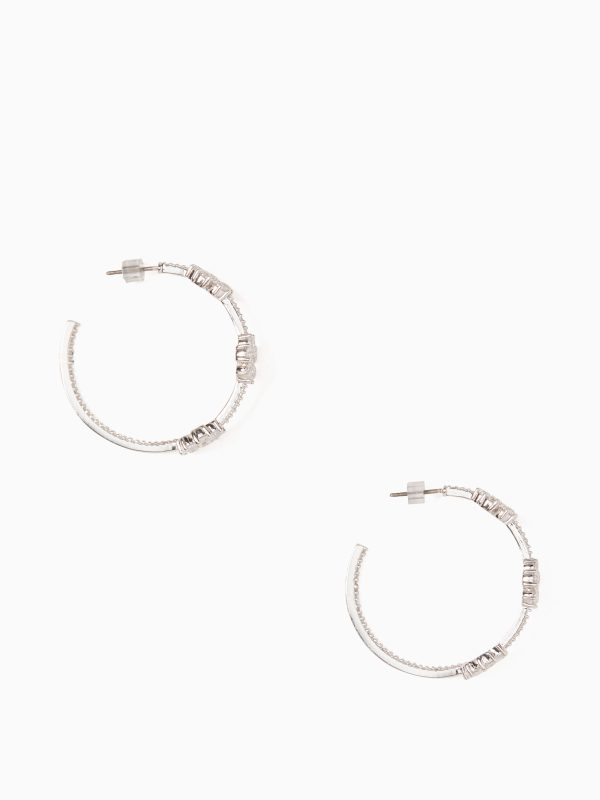 Kate Spade Gleaming Gardenia Flower Hoops