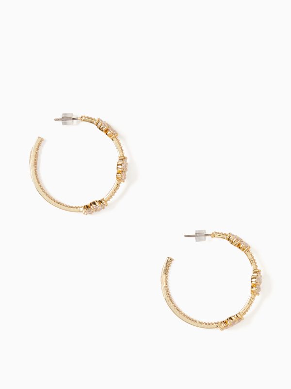 Kate Spade Gleaming Gardenia Flower Hoops