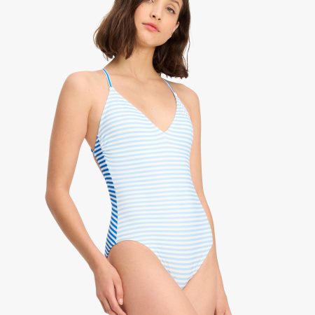 Kate Spade Ringmaster Stripe V-neck One-piece