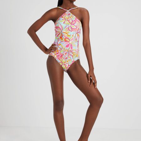 Kate Spade Anemone Floral Halter One-piece