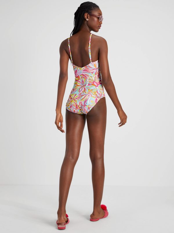 Kate Spade Anemone Floral Halter One-piece