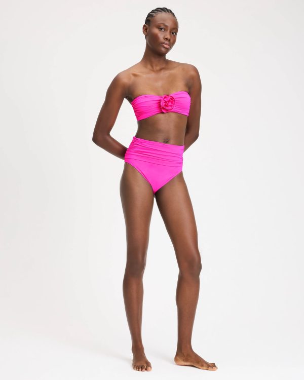 Kate Spade Shirred High Waist Bikini Bottom
