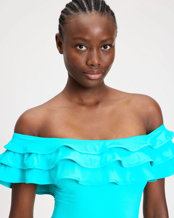 Kate Spade Ruffle Off the Shoulder One Piece