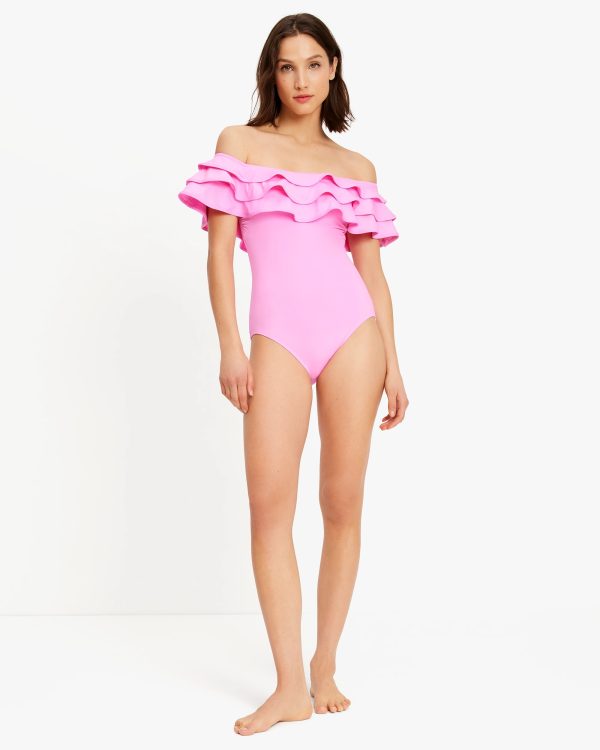 Kate Spade Ruffle Off the Shoulder One Piece