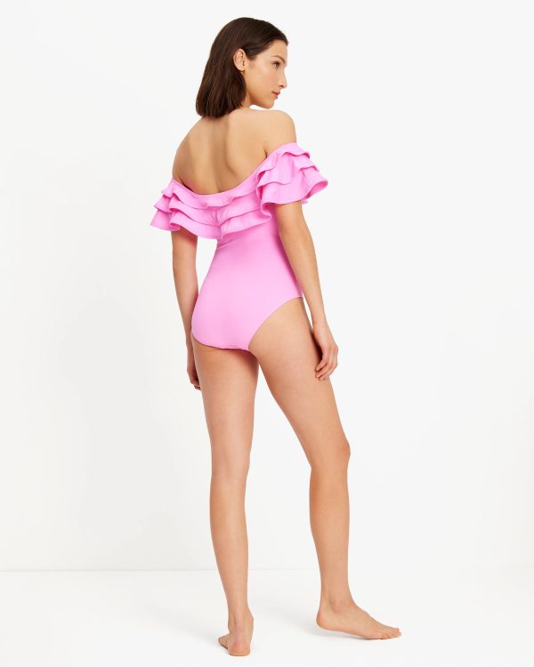 Kate Spade Ruffle Off the Shoulder One Piece
