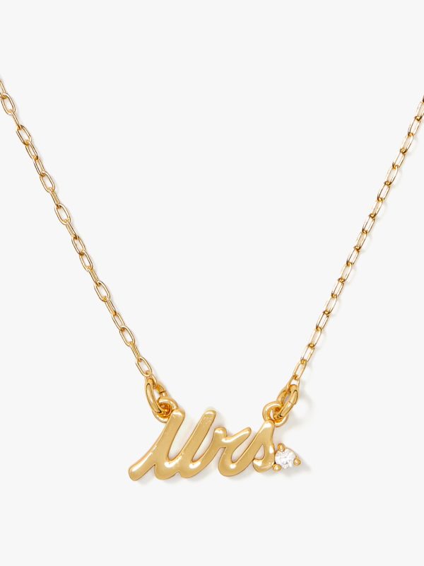 Kate Spade Say Yes Mrs Necklace