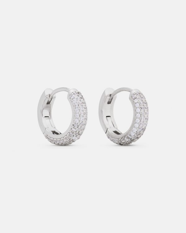 Kate Spade Brilliant Statements Pavé Mini Huggies