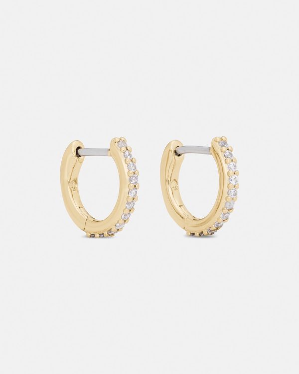 Kate Spade Brilliant Statements Pavé Mini Huggies