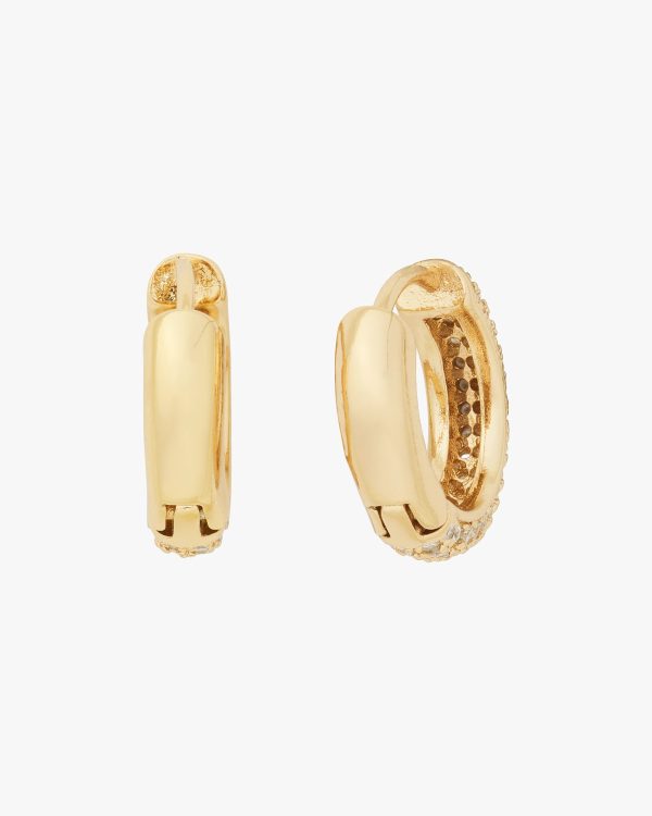 Kate Spade Brilliant Statements Pavé Mini Huggies