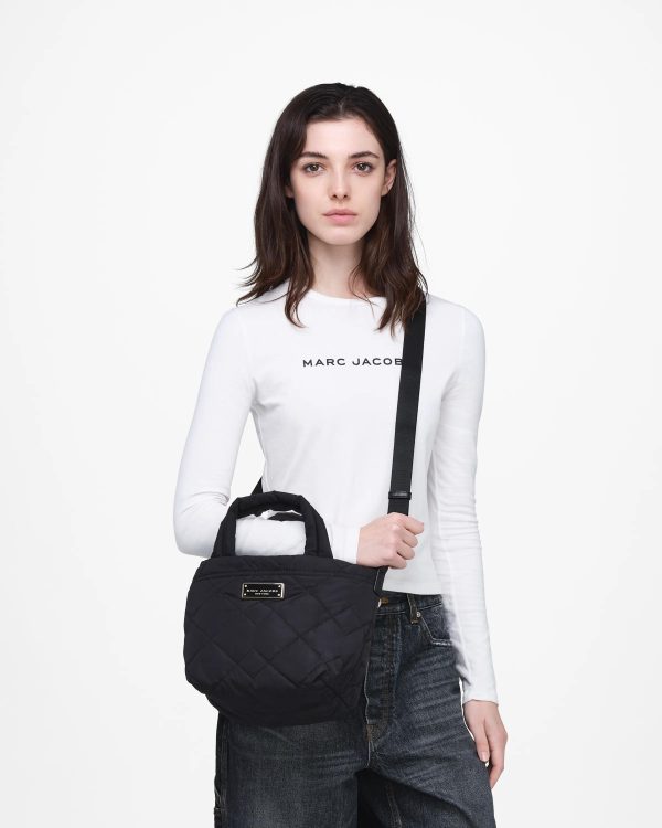 Marc Jacobs Mini Quilted Nylon Tote Bag in Black alternate view