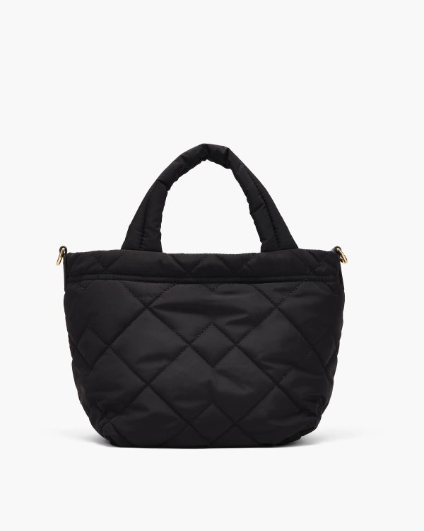 Marc Jacobs Mini Quilted Nylon Tote Bag in Black detail view
