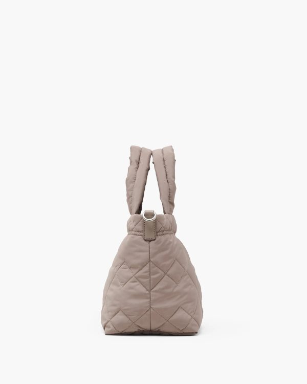 Marc Jacobs Mini Quilted Nylon Tote Bag in Concrete detail view