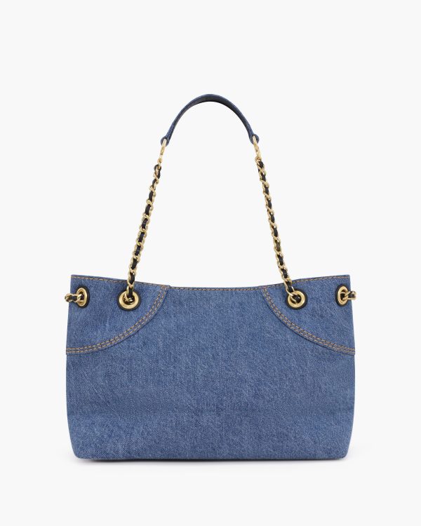 Marc Jacobs Medium Plaza Tote in Medium Denim back view