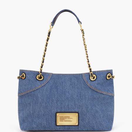 Marc Jacobs Medium Plaza Tote in Medium Denim front view
