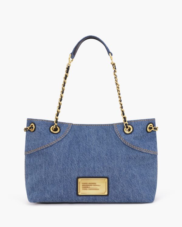 Marc Jacobs Medium Plaza Tote in Medium Denim front view