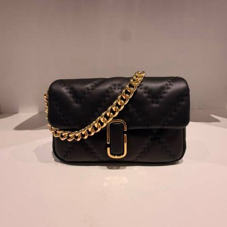 Marc Jacobs The Quilted J Marc Shoulder Bag Black - Preorder